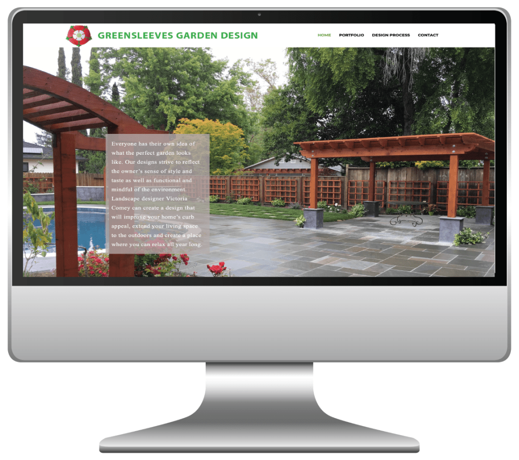image of Green Sleeves Garden homepage.