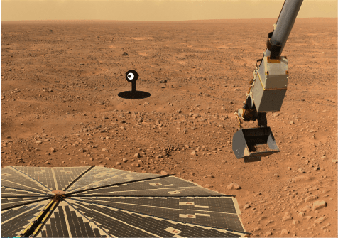 martian and mars rover. 