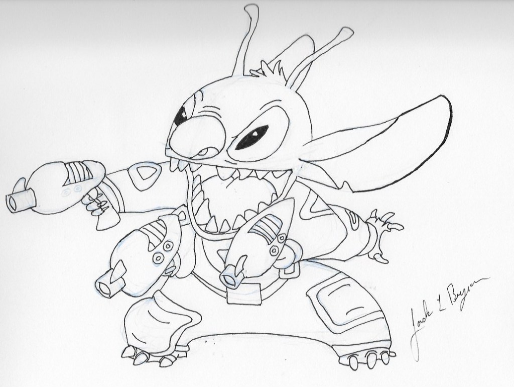 drawing of Stitch